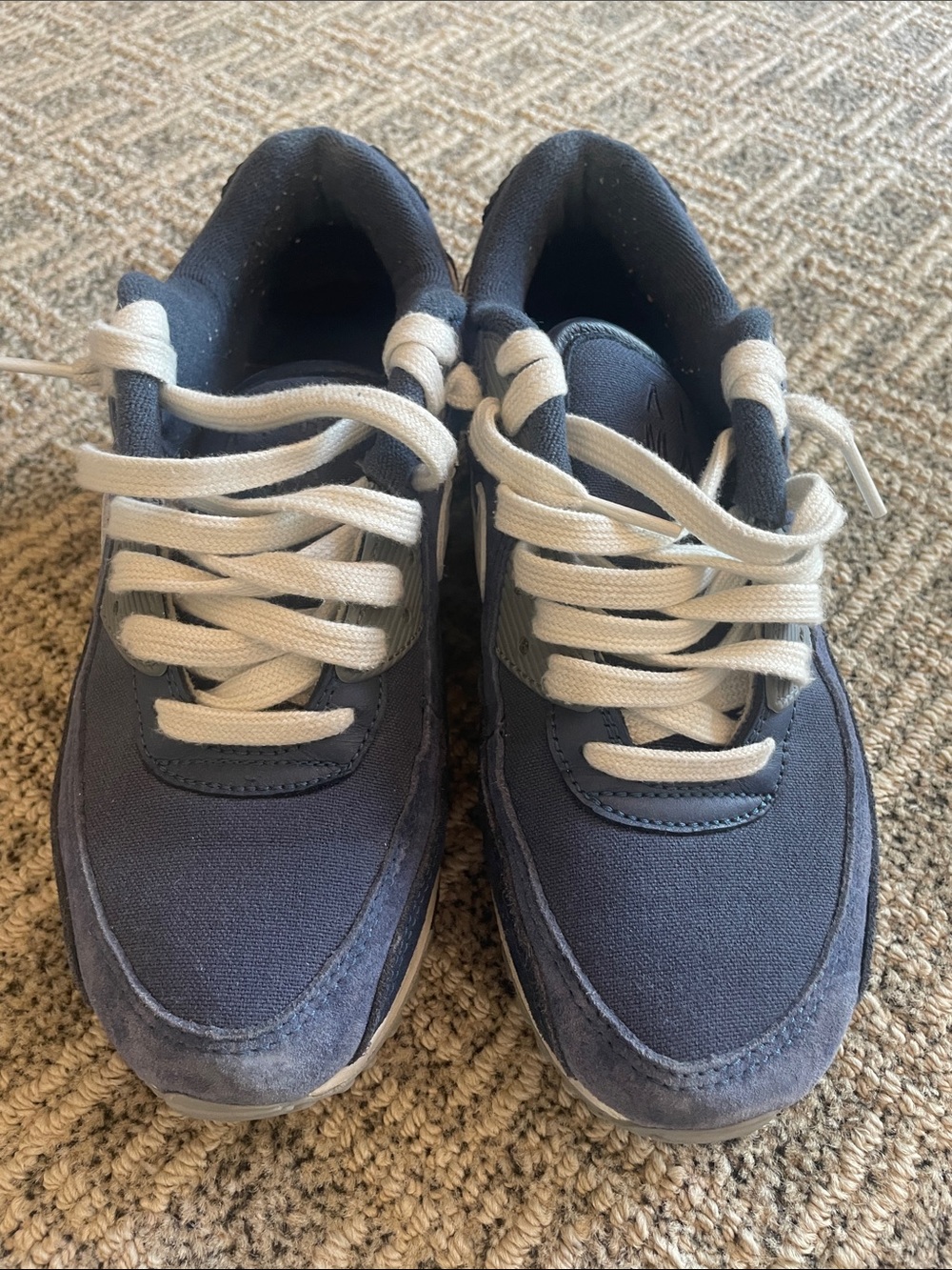 Nike Navy and White Women's Athletic Sneakers - Picture 3 of 10